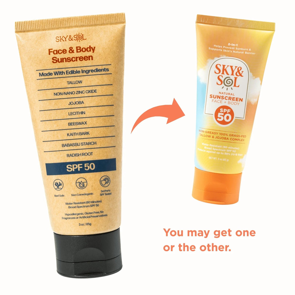 Sky and Sol Face and Body Sunscreen SPF 50